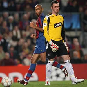 Thierry Henry's Brilliant Performance: Barcelona's 2-0 Victory Over Rangers featuring Allan McGregor (Champions League Group E, Matchday 4)