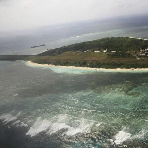 Aerial view of the Pagasa Island, which belongs to the disputed Spratly group of islands