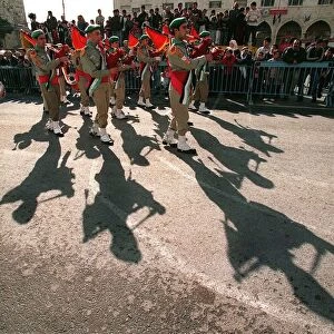 PALESTINIAN SCOUTS BAND IN BETHLEHEM MANGER SQUARE