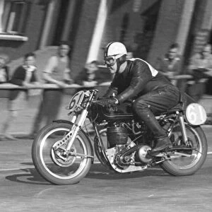 David Perry (AJS) 1957 Junior Manx Grand Prix