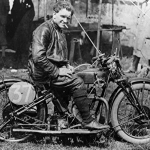 FW Dixon on HRD motorbike 1927