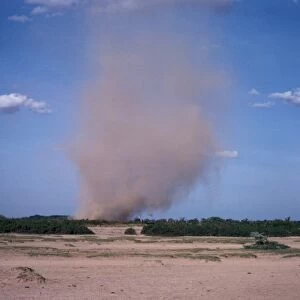 Dust Storms Dust Devil - Tsavo National Park, Kenya