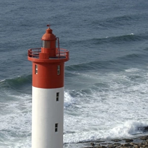 Africa, South Africa, KwaZulu Natal, Durban, Umhlanga Rocks, beach and lighthouse
