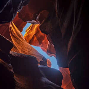 Antelope Canyon, a swirling sandstone slot canyon near Lake Powell in northern Arizona