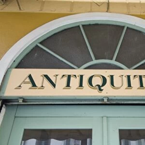 Antique stores at Village Segurane district, Nice, French Riviera, France