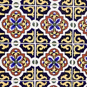 Arizona, USA. Mediterranean painted tiles