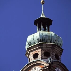 Austria, Innsbruck. Baroque clock tower