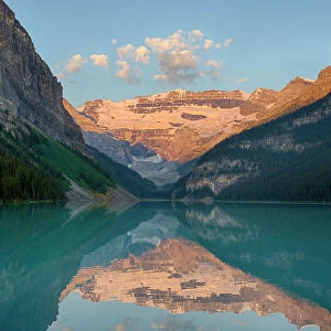 Canada, Banff National Park, Lake Louise, with Mount Victoria and Victoria Gclaiers
