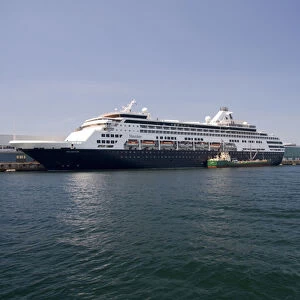 Canada, Nova Scotia, Halifax. Waterfront area, Holland America ship Msdam"