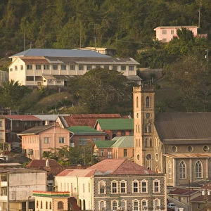 Caribbean, GRENADA, St. Georges Grenadan Parliament & Catholic Cathedral