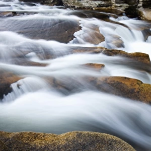 The cascades at Lower Falls on the Ammonoosuc River in New Hampshires White