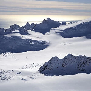 Chamberlin Snowfield and Mackay Rocks, above Franz Josef Glacier, West Coast, South Island