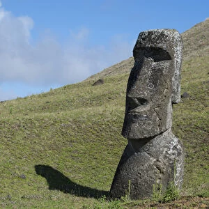 Chile, Easter Island aka Rapa Nui. Rapa Nui National Park, historic site of Rano