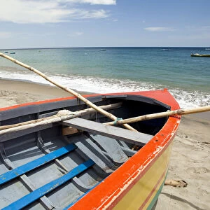 Colorful fishing boats of the village of Gouyave, Grenada