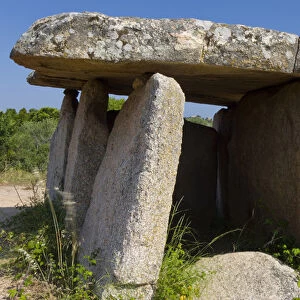 Corsica. France. Europe. Fontanaccia Dolmen (Dolmen de Fontanaccia). Bronze-age granite megalith