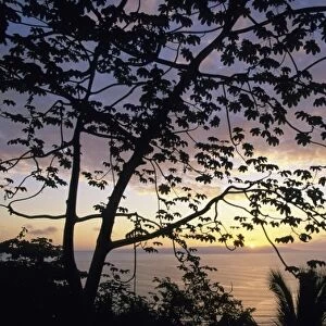 Costa Rica, Osa Peninsula, Lapa Rios Reserve near Puerto Jimenez, view of Golfo Dulce