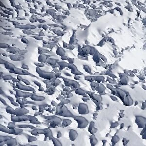 Crevasses, Franz Josef Glacier, West Coast, South Island, New Zealand - aerial