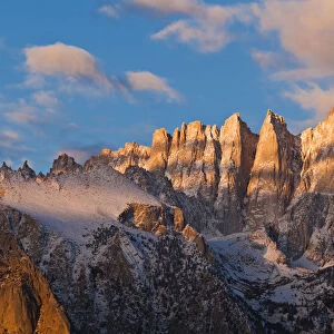 Dawn light on Mount Whitney from the Alabama Hills, Sequoia National Park, California, USA