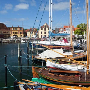 Denmark, Funen, Svendborg, harbor view