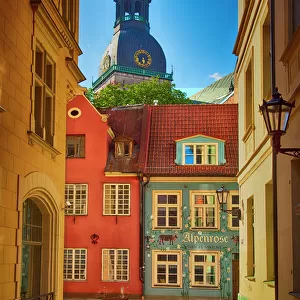 Europe, Estonia, Tallinn. A street in the old town
