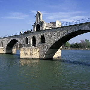Europe, France, Provence, Avignon. Famous bridge of Avignon