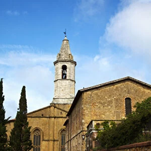 Europe; Italy; Tuscany; Pienza; Pienza Cathedral (Duomo) in Morning Light