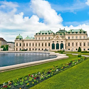 Front Facade of Schloss Schonbrunn palace, Vienna, Wein, Austria
