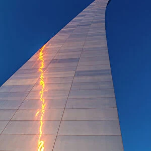 The Gateway Arch in St. Louis, Missouri at sunrise. Jefferson National Expansion Memorial