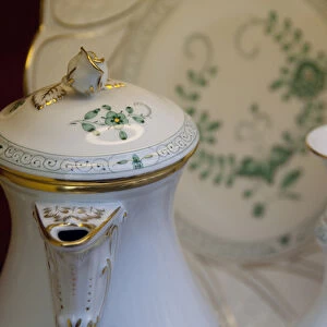 Germany, Franconia, Rothenburg. Typical Meissen porcelain