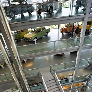 GERMANY, Niedersachsen, Wolfsburg. Autostadt, interior of Zeithaus Auto Museum