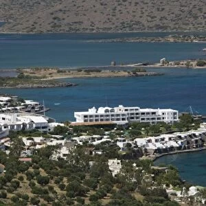 GREECE, CRETE, Lasithi Province, Elounda: Luxury Hotels on Mirambelos Gulf