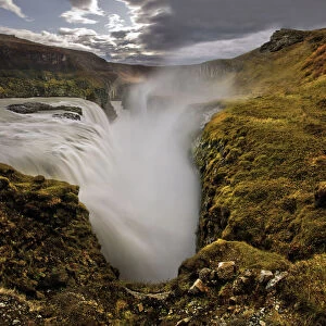 Gullfoss waterfall on the southern coast of Iceland