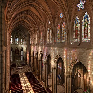 HDR image of the Basilica interior, Quito, Ecuador