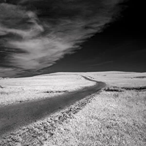 Isolated road in the Kansas Flint Hills