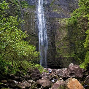 Kauai, Hawaii. The Hanakapiai Falls is a great stop for those wishing to only hike