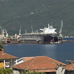 Montenegro, Herceg-Novi Bay / Zelenika. Zelenika Shipyard