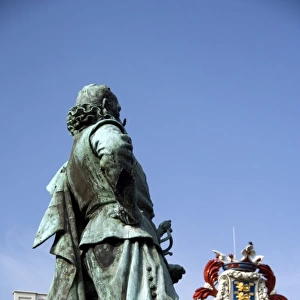 Netherlands (aka Holland), Hoorn. Rode Steen (red stone square). Statue of Jan Peterszoon Coen