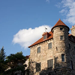 New York, on the St. Lawrence River in the 1, 000 Islands chain, Dark Island. Historic Singer Castle