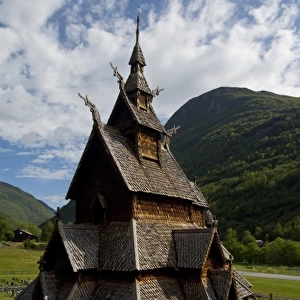 Norway, Laerdal. Borgund stave-church, c. 1180. Best preserved stave church in Norway