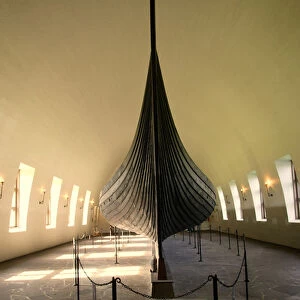 Norway, Oslo, Bygdoy Peninsula, Viking Ship Museum, Gostad viking longship, built