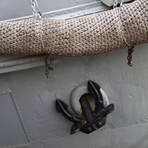 Norway, Oslo. Ship anchor detail in Oslo port, Norway