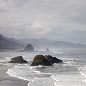 OR, Oregon Coast, Ecola State Park, Crescent Beach, Cannon Beach and Haystack Rock