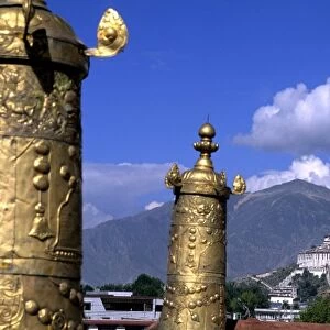Potala Palace in Lhasa Tibet taken from Jokhang Temple and Monastery