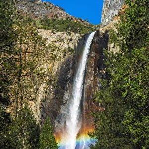 Rainbow over Bridalveil Fall, Yosemite National Park, California USA
