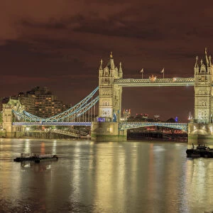 RM. Tower Bridge by night. London. England