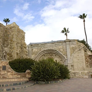 Ruins of the Great Stone Church at Mission San Juan Capistrano, California, USA