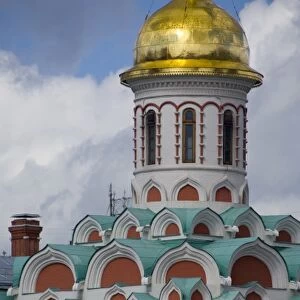 Russia, Moscow, Red Square. Our Lady of Kazan Cathedral. The only church on Red Square
