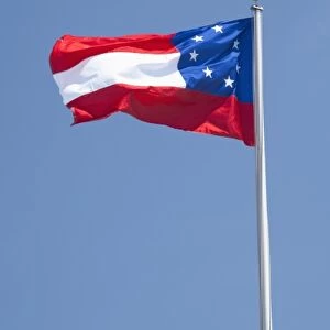 South Carolina, Charleston, Fort Sumter National Monument. First offical flag of Confederacy