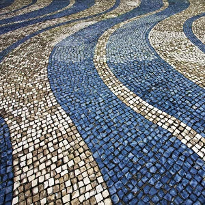 Southeast Asia; China; Macau; Tile Designs in sidewalk