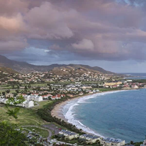 St. Kitts and Nevis, St. Kitts. Frigate Bay of the South Peninsula from Sir Timothys Hill